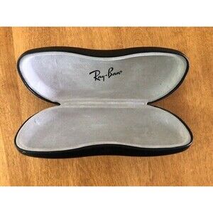 Ray-Ban Black Faux Leather Hard Clamshell Eyeglass Sunglass Case